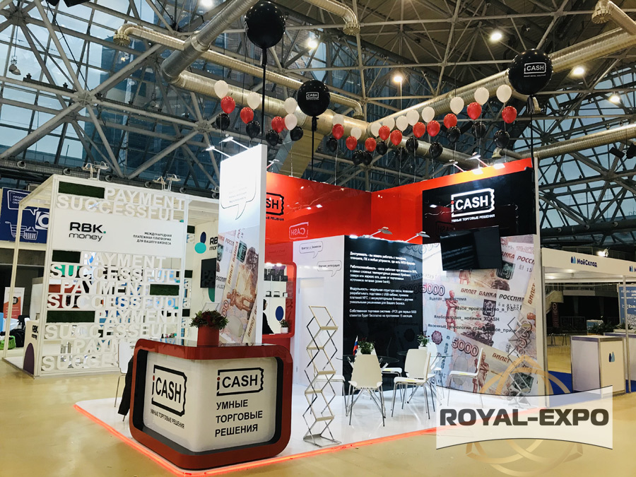 Стенд компании I-CASH, выставка Ecom Expo, Москва, 2021