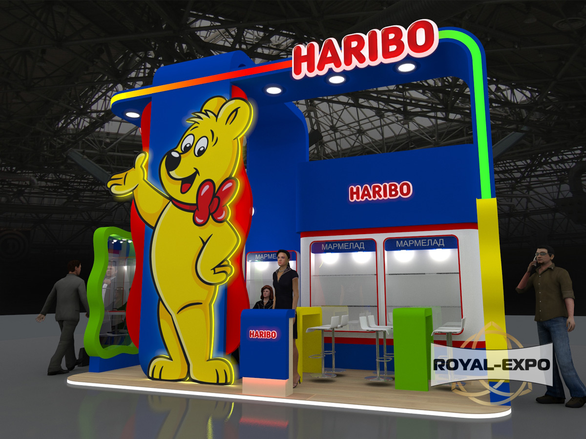 Дизайн проект стенда компании Haribo